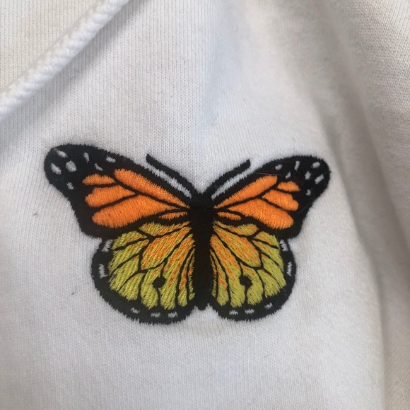 Brandy White Butterfly Hoodie - Picture 3 of 3